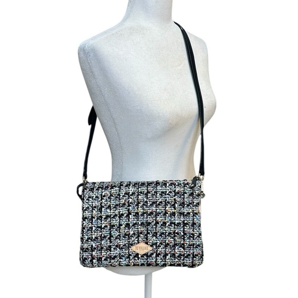 MZ Wallace Pippa Tweed Crossbody Bag with Monogram Design - Picture 1 of 7